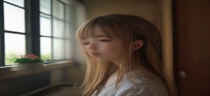 现代城市街头一位自信行走的女性侧影，橙色夕阳光晕打在身上，配合卿本佳人的自我认同主题
